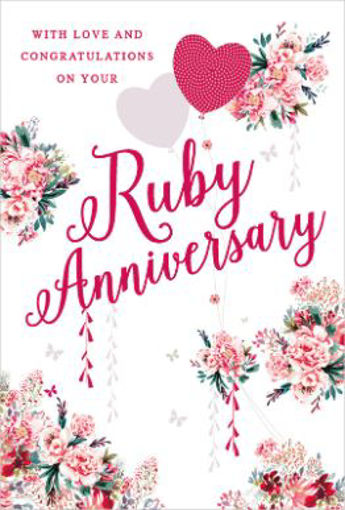 Picture of RUBY ANNIVERSARY CARD
